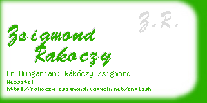 zsigmond rakoczy business card