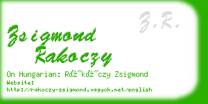 zsigmond rakoczy business card